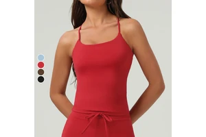 European American Style Cross-Back Yoga Top Vest Lightweight Short Breathable Quick Drying Running Sports Fitness Wear Seamless