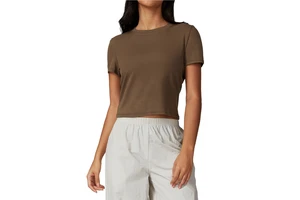 Women's Lightweight Breathable Fitness Top Summer Quick-Drying Yoga T-Shirt with Short Sleeves