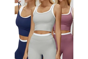 Customized logo Women's New Comfortable Yoga Vest Contrasting Color Running Sports Tank Top