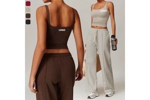 G Top-DBX8933 Square Neck Corset Casual Sportswear Yoga Sleeveless Fitness Custom Backless Wholesale Sports Gym Top for Women