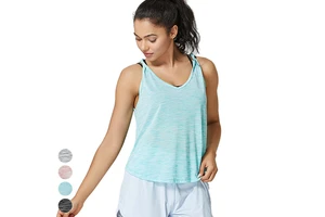 Women's 2025 V Neck Yoga Tank Top Breathable Lightweight Gym Fitness Vest Twist Straps Summer Sleeveless Running Plus Size