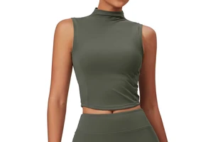 Fit Women Sleeveless Yoga Tops Custom Tight Waist-cinching Top Women's Sleeveless Sport Yoga Running Gym Tank Tops