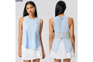 2026 Women's Quick-Dry Sports Tank Top Loose Fit Breathable Sleeveless Top for Yoga Running Gym