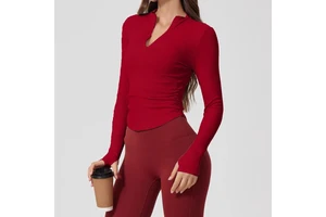 JK3627 2025 New Style Half-Zipper Active Fitness Yoga Top Plus Size Quick Dry Sports Clothes for Women