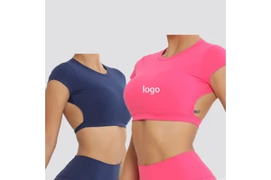 High Women's Breathable Quick Dried Yoga Top Tight Sexy Comfy Backless Crop Tops for Women