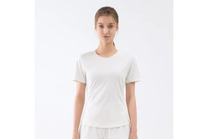 Women's Leisure Sports Top Breathable Fitness Clothing for Outdoor Running Yoga Gym Cross-Border Europe United States Slimming