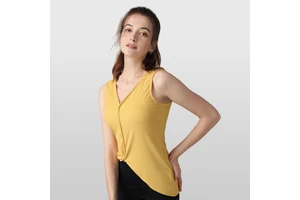 Women's Custom Front Summer Sportswear Breathable Eco-Friendly Quick Dry Workout Tank Top Casual Gym Vest With 2 Ways to Wear