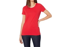 Hot Summer Women's Slim Fit Round Neck T-Shirt Custom Logo Eco-Friendly Fitted Girl Tops with Embroidery Decoration Hot Sale