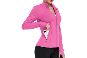 Longline Yoga Cardigan Women Open Front Long Sleeve Relaxed Fit Breathable Nylon Spandex Lightweight Layering