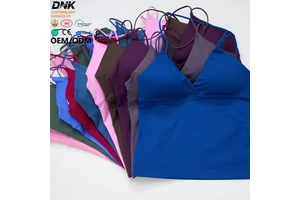 JM023 New Women's Breathable Lightweight Crisscross Thin Strap Yoga Top-Sexy Backless Workout Tank for Gym & Outdoor