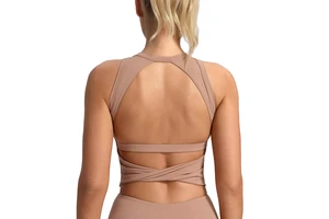 Women's Summer Lightweight Sports Yoga Vest Breathable Knot Back Quick Dry Four-Way Stretch Spandex/Nylon Slim Fit Tank Top