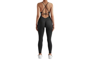 Custom Gym Fitness Women' s Backless and Sleeveless Sports Wear Cropped Top Pullover Yoga Set for Women
