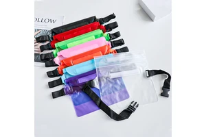 Custom Logo Travel Waterproof Phone Bag Fanny Pack Waist Pouch with Waist Strap