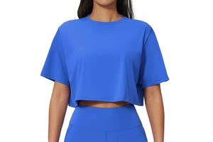 Women's Sports Short-sleeved Yoga T-shirt Crew Neck Loose Fit Sweat-Wicking Breathable Soft Lightweight Spandex/Nylon