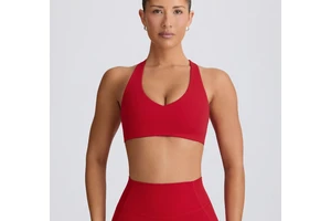 Custom Front Logo Comfortable Shock Absorption Seamless Quick-Drying Outdoor Running Fitness Soft Yoga Sports Bra for Women
