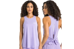 Women's Summer Tank Top for Gym Yoga Soft Quick Dry Vest Women's Fitness Yoga Sleeveless Running Breathable Loose Sports T-shirt