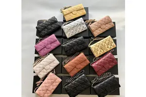 MP007 2026 New Genuine Leather Classic Chain Fashion Caviar Versatile Quilted Crossbody Bag Chain Bag Phone Protective Bag