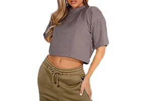Summer Crop T Shirt Women Solid Short Sleeve O Neck Shirt Women Crop Top Sexy Cotton Made Women Crop Top T Shirt for casual wear