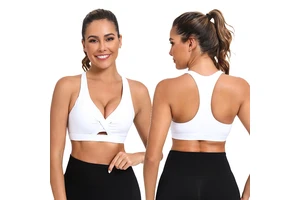 Summer Sexy Running Shockproof Racerback Sleeveless Yoga Bra Fitness Top Shockproof Anti-sagging Sports Bra for Women