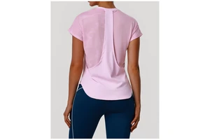 2026 Custom Softness Sportswear Women Crew Neck Short Sleeve Gym Breathable Tshirts Custom Compression Slim Fit Yoga T Shirts