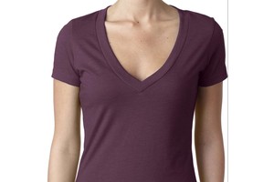 Best Women's Deep V Neck T-Shirt Regular Fit 100% Cotton Summer Breathable Quick Dry Eco-Friendly Custom Logo Summer Wear