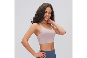 High Quality Womens Lightweight Breathable High Support Four-Way Stretch Soft Seamless Sportswear Gym Yoga Crossed Back Tops Bra