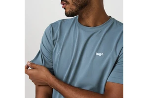 Custom Recycled Polyester Elastane Breathable Short Sleeve Fitness Tee Moisture-wicking Stretch Relaxed Compression Gym T Shirts