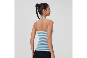 Hot Sell Breathable Four-Way Stretch Eco-Friendly Spandex/Wool Yoga Bra Chest Pads Lightweight Compression Tank Top for Women