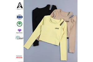 Women Quick Dry Moisture Wicking Fitness Tops Long Sleeve Tee Shirts Workout T Shirts