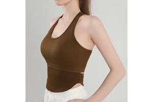 One-Piece Seamless Short Lace Yoga Tank for Women Stylish Cross-Back Breathable & Eco-Friendly for Running Training & Fitness