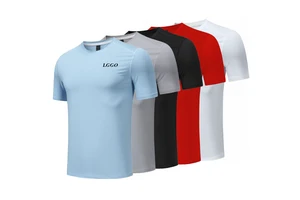 Custom Logo Print Quick Dry Moisture Wicking Polyester Spandex Youth Men's Gym T-Shirts Running Tops Activewear Sports Tee Shirt