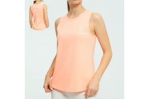 Aoyema New Custom Women's Cool Feeling Sleeveless Quick-drying Breathable Round Neck Vest Loose Fitness tank Top for Sports Wear