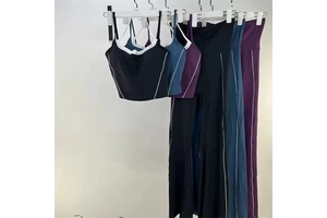 Women's Plus Size Solid Color Yoga Set 2-Piece Workout Athletic Wear Seamless Breathable Anti-Bacterial Front Waist Drawstring