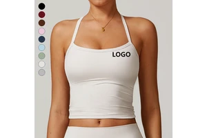 XW-CBX8519 Backless Corset Wholesale Activewear Yoga Clothes Sleeveless Gym Thin Strap Fitness Women Workout Sports Crop Top