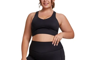 European American Plus Size XL High-Intensity Sports Bra Set High Elastic Breathable Quick Dry Fitness Bra I-Shaped Yoga Vest