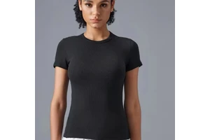 Modal Vertical Stripe Yoga Dress Top for Women