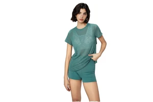 Women's Lightweight Gym Exercise Athletic Short Sleeve Activewear Workout Hollow Back Yoga Top Loose Fit Thin Breathable Sports