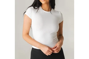 Custom Front Logo Plus Size Basic Friendly Top Buttery Soft Slim Fit Workout T-Shirt Breathable Quick Dry Short Sleeve Yoga Top