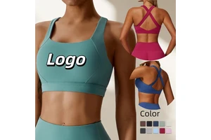Cross Back Push up Personalized Square Neck Tight Yoga Top Active Wear Luxury Hot Girls Sexy Wear Best Sports Bras for Women