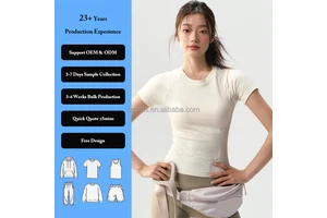 Sports Short-Sleeve Women's Seamless One-Piece Quick-Dry Running Training Pilates Fitness Yoga Top Spandex/Nylon T-Shirts