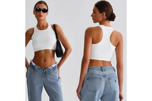 2025 Spring/Summer Women Ribbed Sleeveless Sports Versatile Athletic Yoga Bra Vest for Pilates & Yoga Sweat-Wicking Fitness Wear