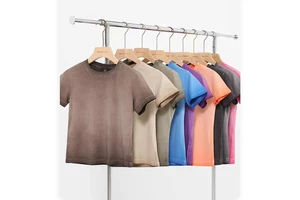 Wholesale Custom Streetwear Tee Shirts Sunfade Crop Top Crew Neck Tshirts Summer Slim Sexy t Shirt for Women