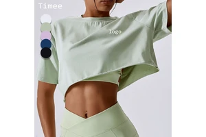 Outdoor Dance Running Sports Short-sleeved Yoga Women's Casual Fitness Tops Loose Sports T-shirt Women