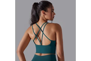 Custom Women's Seamless Cross Back High Intensity Beauty Back Shockproof Running Quick Dry Fitness Yoga Tank Top