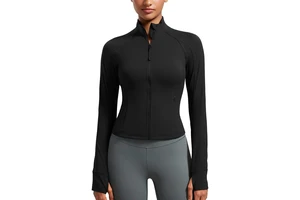 Open Front Yoga Cardigan Women Skinny Fit Long Sleeve Spandex Nylon Breathable Sweat-Wicking Workout Layering