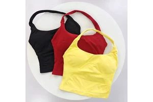 Women's New Breathable Sleeveless Gym Exercise Yoga Tank Tops Activewear Singlet Workout Vest Backless Sports Shirts for Running