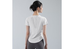 Summer New Yoga Tops for Women, Slim Fit Thin Fitness Wear, Breathable Quick Dry Short Sleeve Sports Blouse