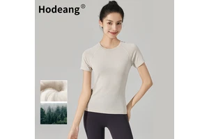 Newest Yoga Running Pilates Sports Women Tops Fitness Merino Wool Short-sleeved T-shirt