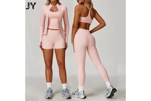 Yoga Set 2PCS Sports Suits Women's Tracksuit Gym Set Women Workout Suit Female Sports Bra Quick-Drying Yoga Shirts Long Sleeve