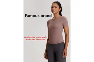 Wholesale Women's Slim Fit Breathable Workout Sports Top Short Sleeve Comfortable Modal Gym Fitness T-Shirt